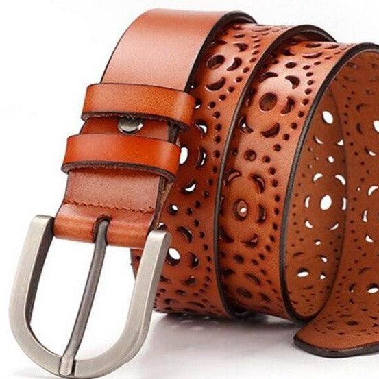Belt Leather Ajouree For Women Model Drew by Zictor