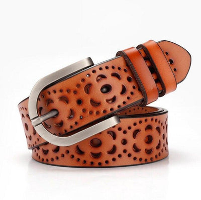 Women Openwork Belt With Perforations - Model Drew