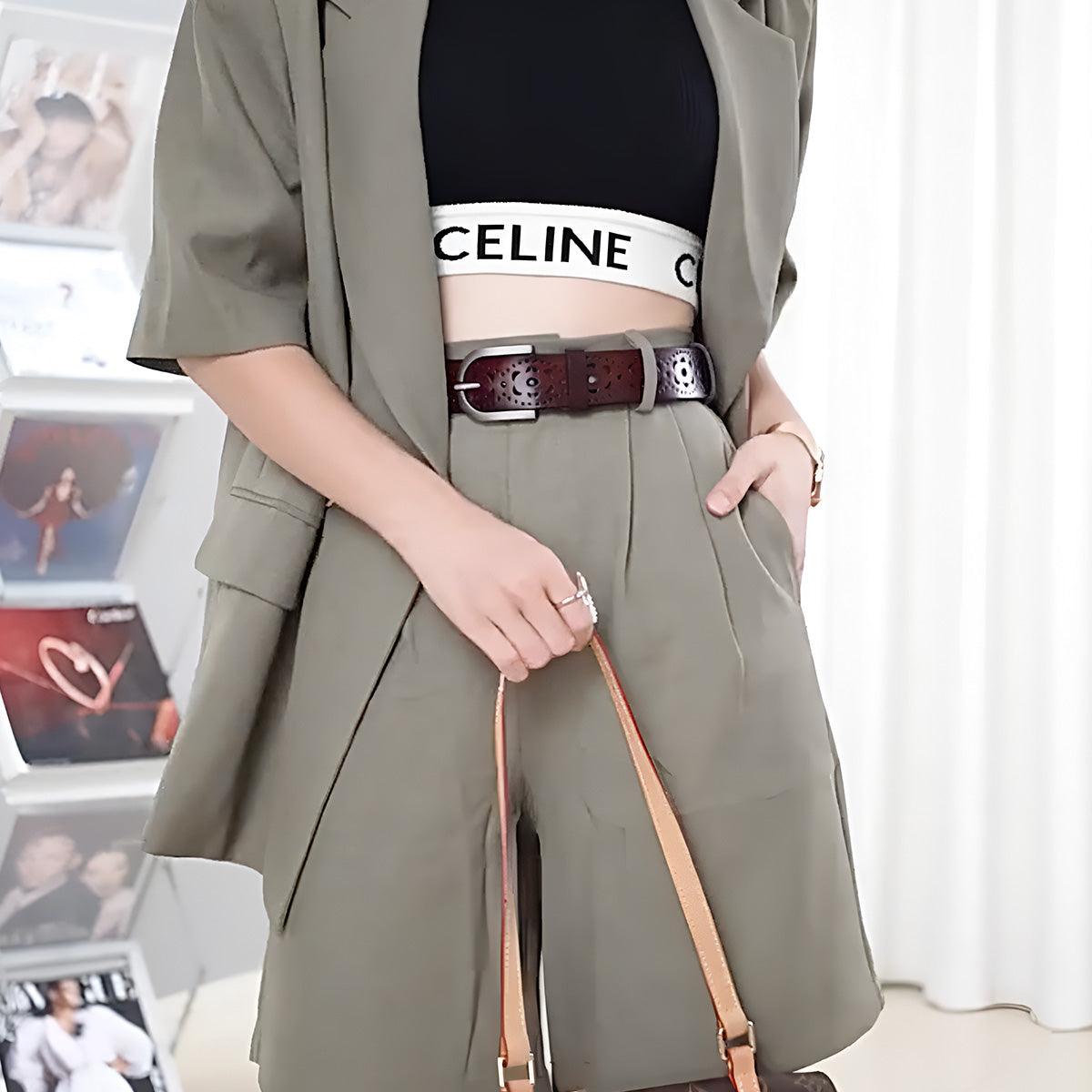 Belt Leather Ajouree For Women Model Drew by Zictor