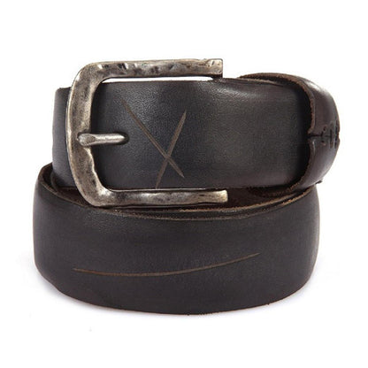 Belt Leather For Men TO Laspect Vieilli Model August by Zictor