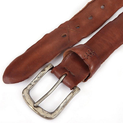 Belt Leather For Men TO Laspect Vieilli Model August by Zictor