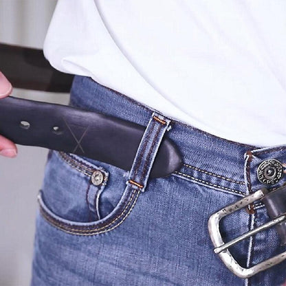 Belt Leather For Men TO Laspect Vieilli Model August by Zictor
