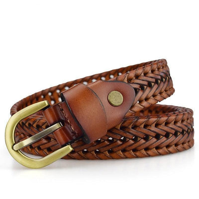 Braided Belt For Women Gold Buckle - Model Quentin
