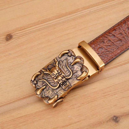 Belt Veritable Buckle Golden Dragon For Men Model Berkeleie by Zictor