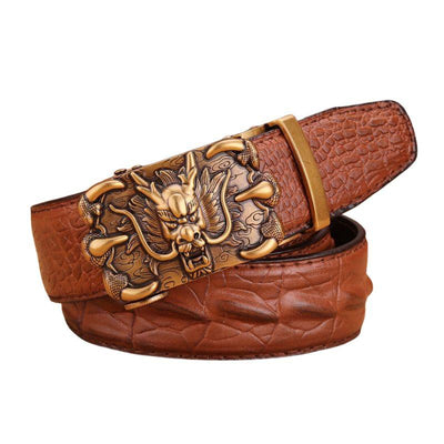 Crocodile Belt With Dragon Buckle - Model Berkeleie