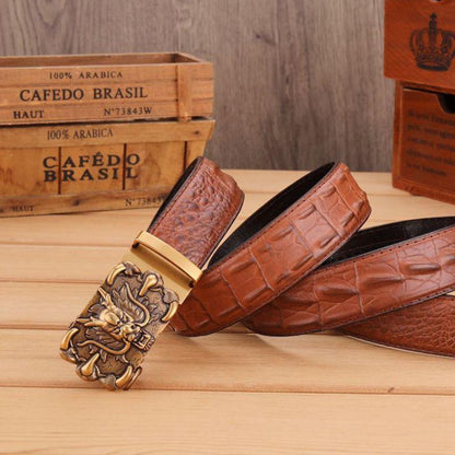 Belt Veritable Buckle Golden Dragon For Men Model Berkeleie by Zictor
