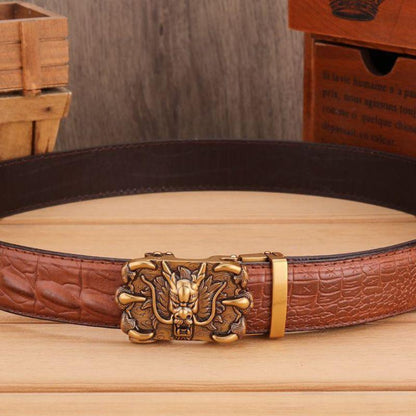 Belt Veritable Buckle Golden Dragon For Men Model Berkeleie by Zictor
