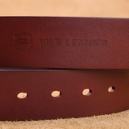 Belt Leather For Men Buckle Brass Hypoallergenique Model Frost by Zictor
