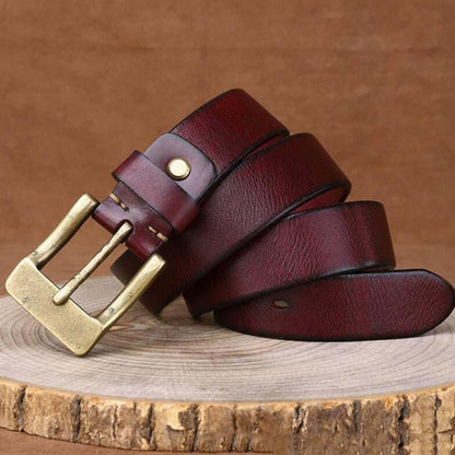 Belt in leather for men, model AinsSimranyany - Zictor