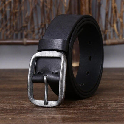 Belt in leather for men, model Anh - Zictor