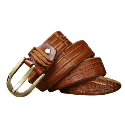Full Grain Belt For Women Aged Patina - Model Rahul