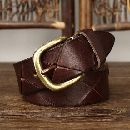 Belt in leather for men, model Cory - Zictor