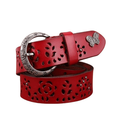 Floral Perforated Womens Belt - Model Aadhan