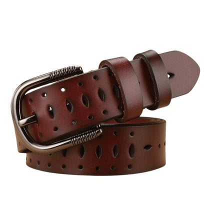 Belt in leather for women, model Amrit - Zictor