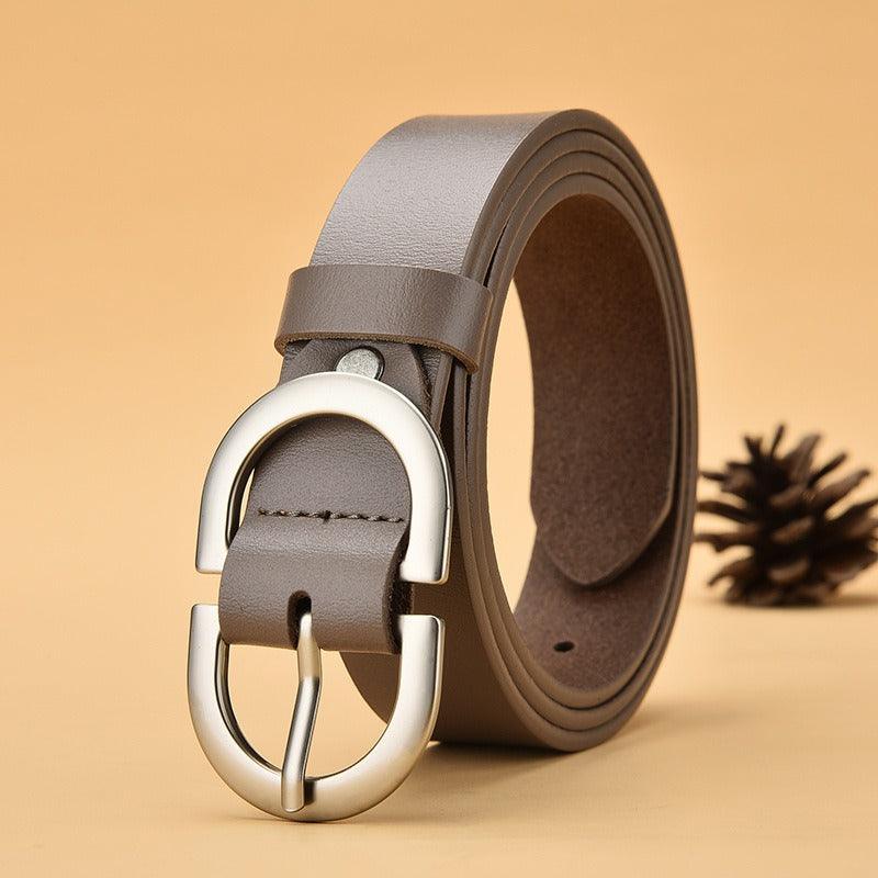 Belt in leather for women, model Andie - Zictor