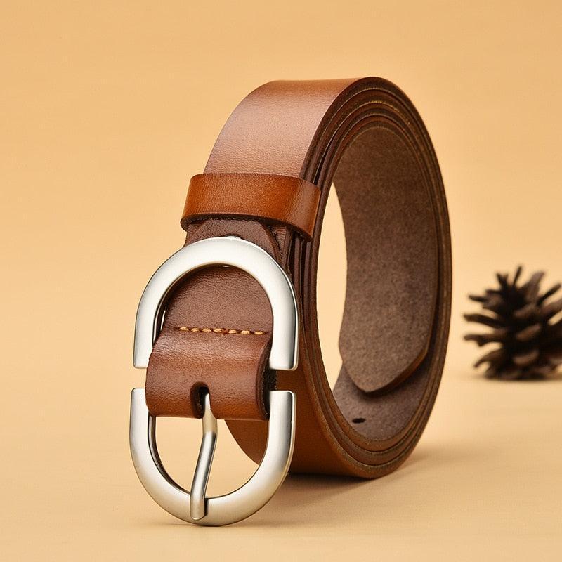 Belt in leather for women, model Andie - Zictor