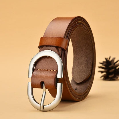 Belt in leather for women, model Andie - Zictor