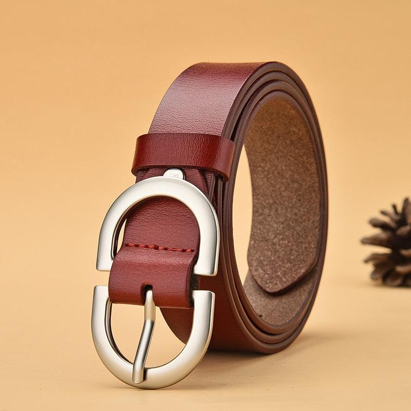 Belt in leather for women, model Andie - Zictor