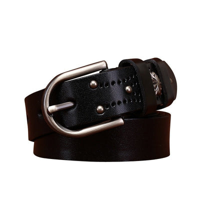 Unisex Belt Textured Strap Buckle - Model Aspen