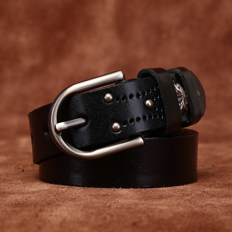 Belt in leather for women, model Aspen - Zictor