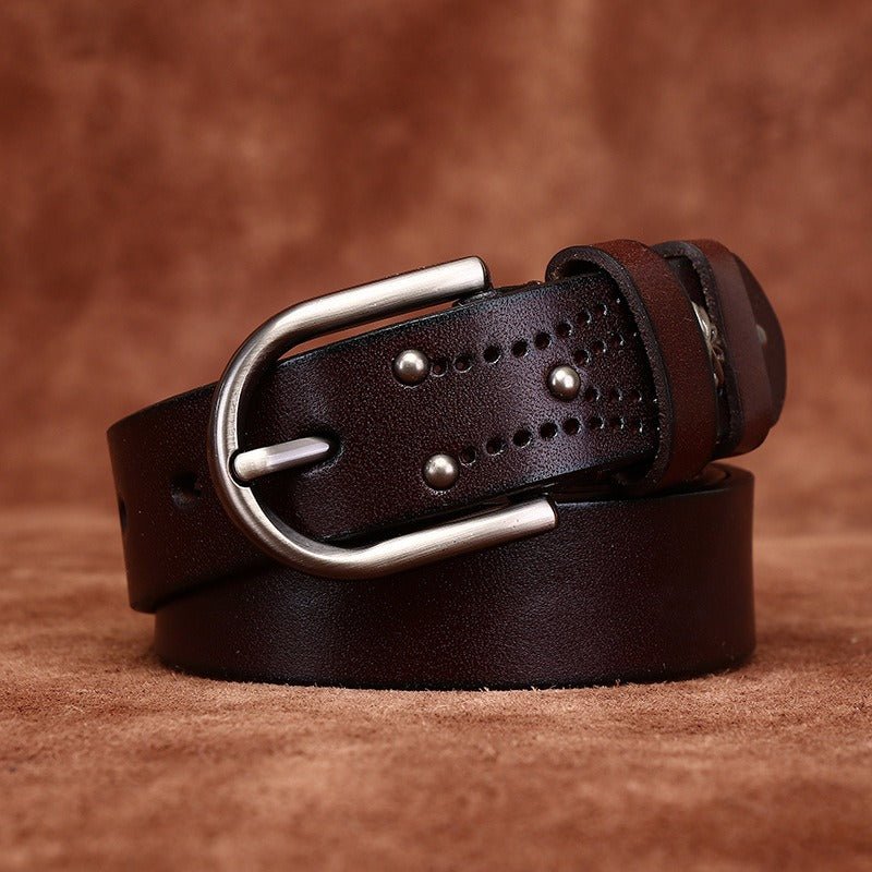 Belt in leather for women, model Aspen - Zictor