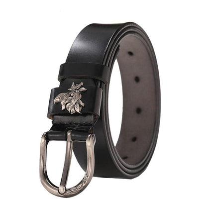 Black Belt For Women Prong Buckle - Model Atlas