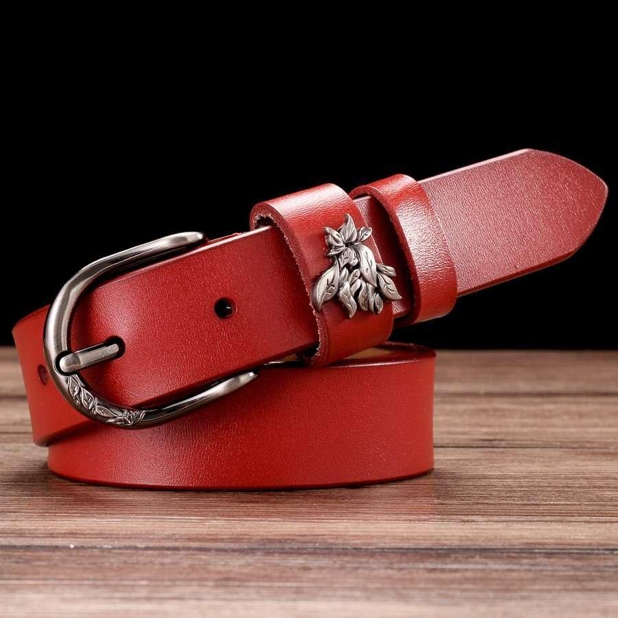 Belt in leather for women, model Atlas - Zictor