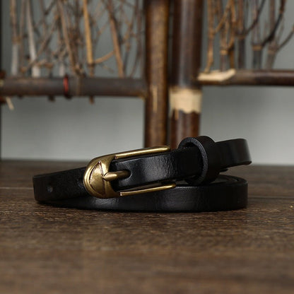 Belt in leather for women model Averey - Zictor