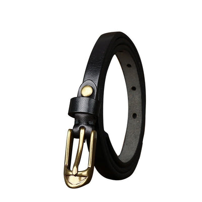 Women Belt Brass Prong Buckle - Model Averey