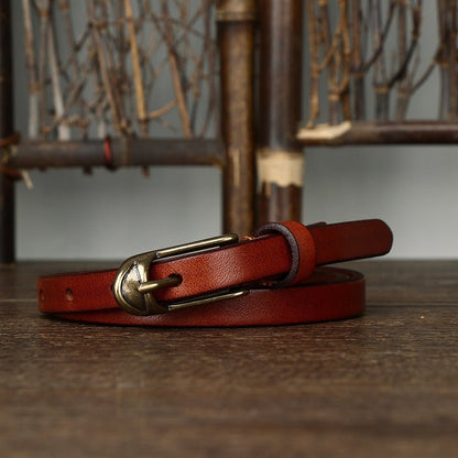Belt in leather for women model Averey - Zictor