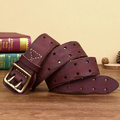Belt in leather for women, model Azul - Zictor