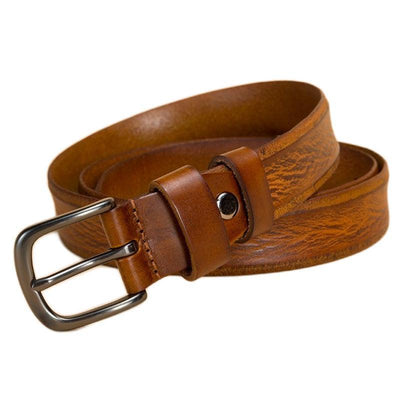 Belt For Women Aged Patina Brown - Model Brynn