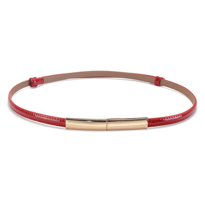 Belt in leather for women, model CaMarvelno - Zictor