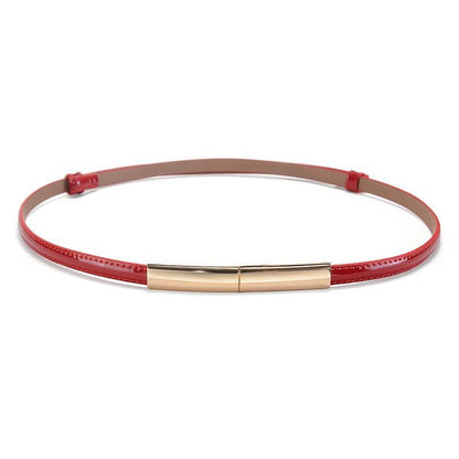 Belt in leather for women, model CaMarvelno - Zictor