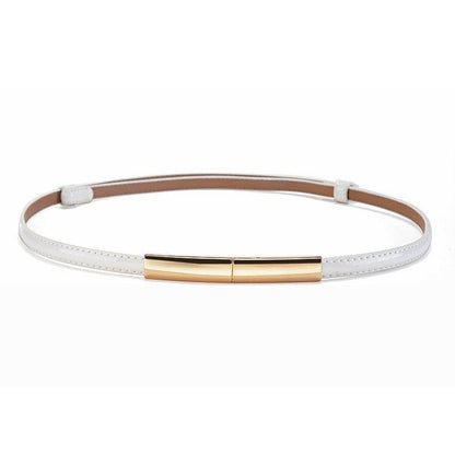 Belt in leather for women, model CaMarvelno - Zictor
