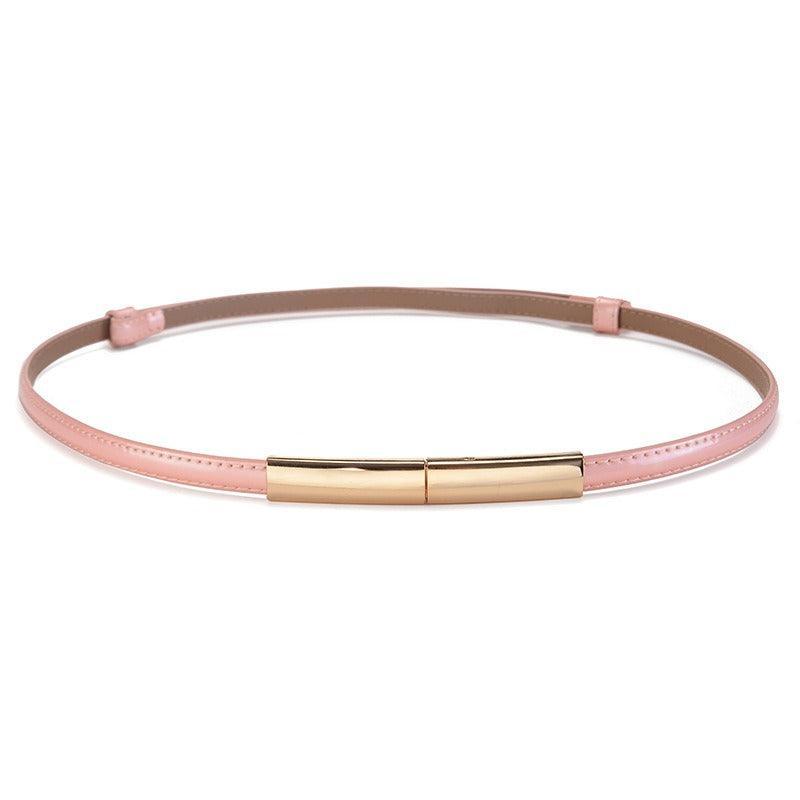 Belt in leather for women, model CaMarvelno - Zictor
