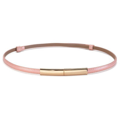 Belt in leather for women, model CaMarvelno - Zictor