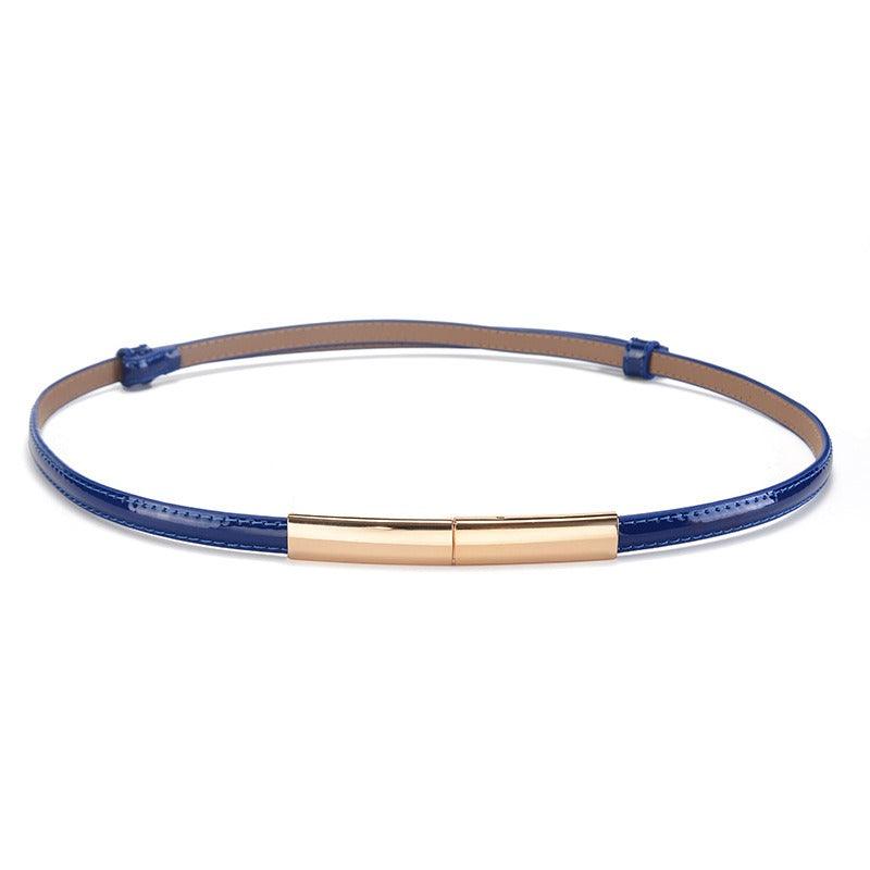 Belt in leather for women, model CaMarvelno - Zictor