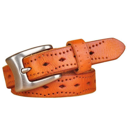 Belt in leather for women, model CharSimranyan - Zictor