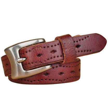Belt in leather for women, model CharSimranyan - Zictor