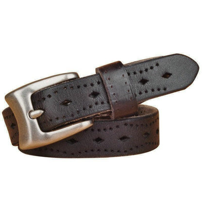 Belt in leather for women, model CharSimranyan - Zictor