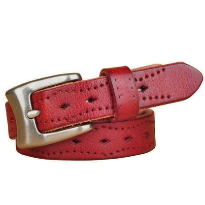 Belt in leather for women, model CharSimranyan - Zictor