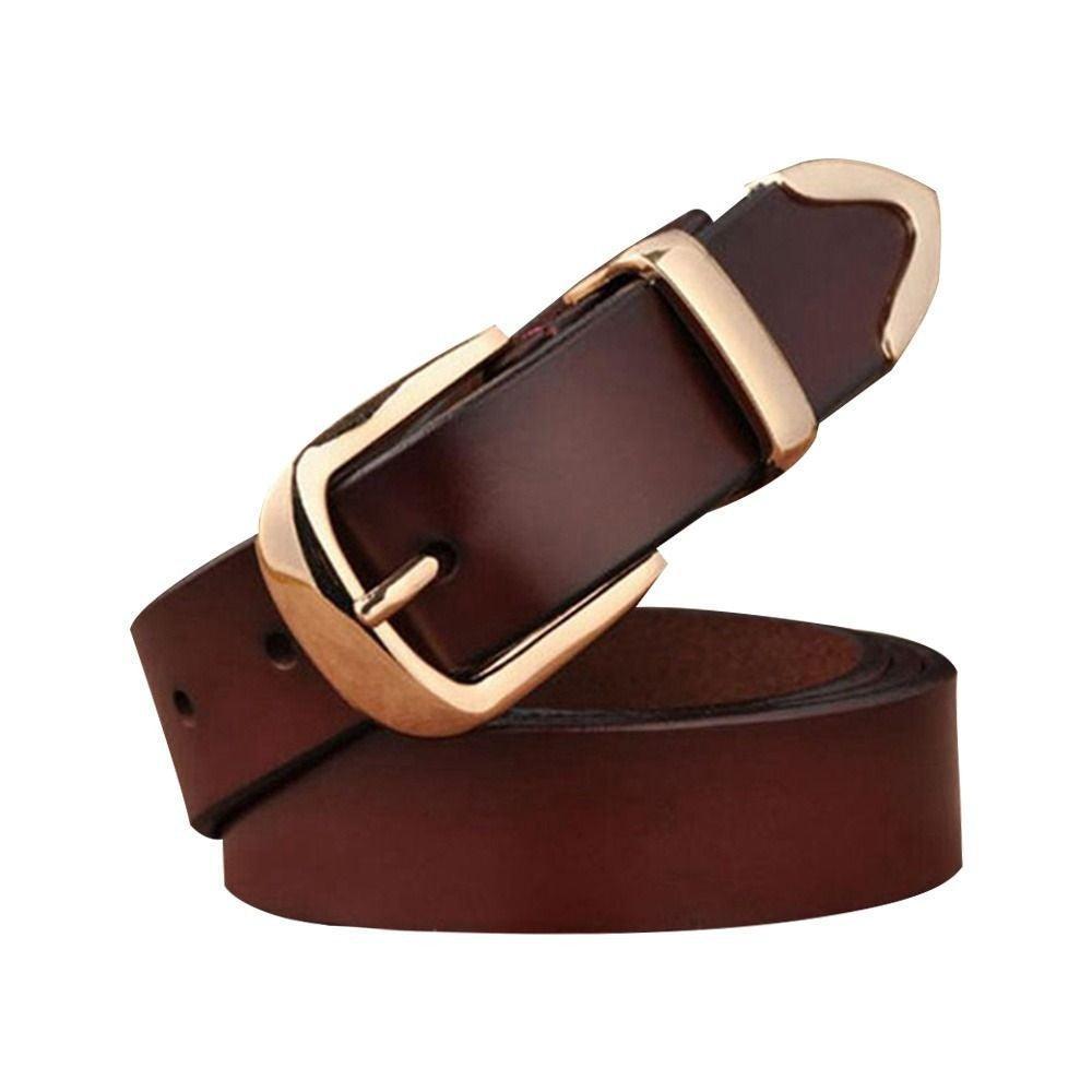 Belt in leather for women, model Claude - Zictor