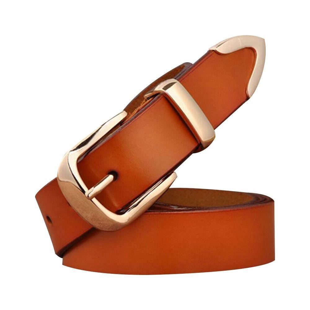 Belt in leather for women, model Claude - Zictor