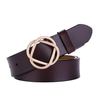 Women Belt With Gold Buckle - Model Collins