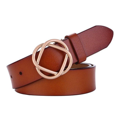 Belt in leather for women, model Collins - Zictor