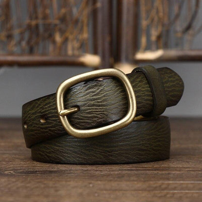 Belt in leather for women, model Doran - Zictor