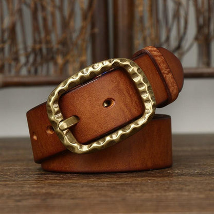 Belt in leather for women, model Ellisonah - Zictor