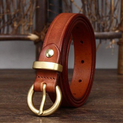 Belt in leather for women, model Emberly - Zictor
