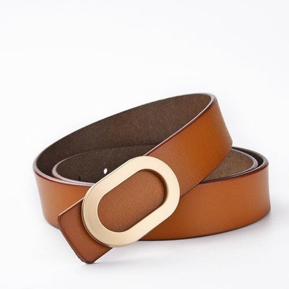 Belt in leather for women, model Finnleyote - Zictor